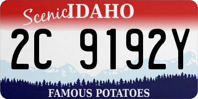 ID license plate 2C9192Y