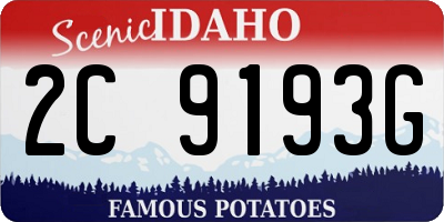 ID license plate 2C9193G