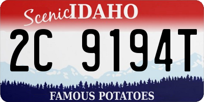 ID license plate 2C9194T