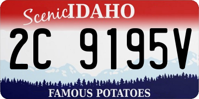 ID license plate 2C9195V