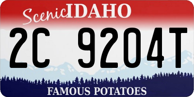 ID license plate 2C9204T