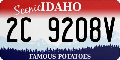 ID license plate 2C9208V