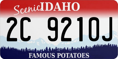 ID license plate 2C9210J