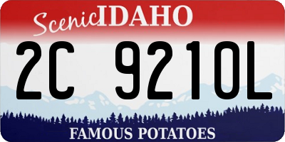 ID license plate 2C9210L