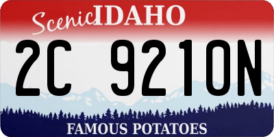 ID license plate 2C9210N