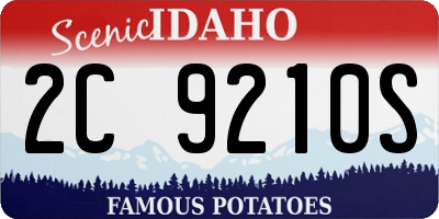 ID license plate 2C9210S
