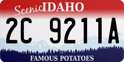 ID license plate 2C9211A