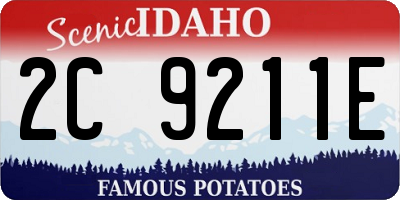 ID license plate 2C9211E