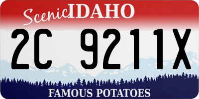 ID license plate 2C9211X