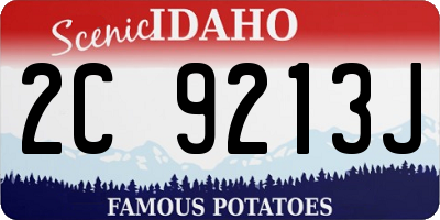 ID license plate 2C9213J