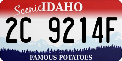 ID license plate 2C9214F