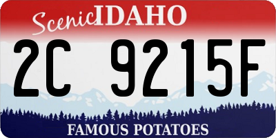 ID license plate 2C9215F