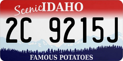 ID license plate 2C9215J