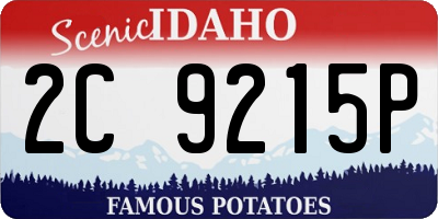 ID license plate 2C9215P