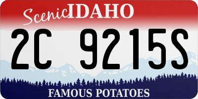 ID license plate 2C9215S