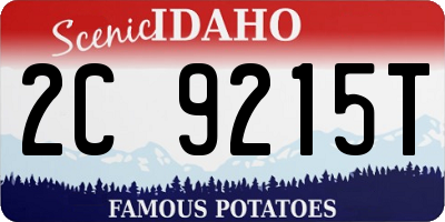ID license plate 2C9215T