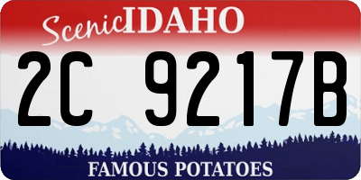 ID license plate 2C9217B