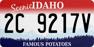 ID license plate 2C9217V