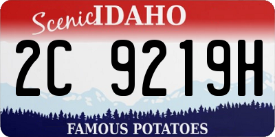 ID license plate 2C9219H