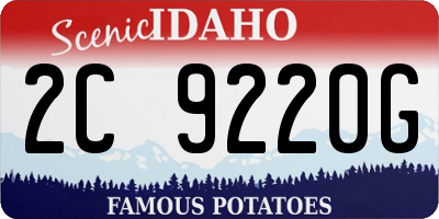 ID license plate 2C9220G