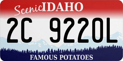 ID license plate 2C9220L