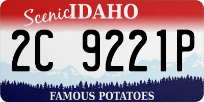 ID license plate 2C9221P
