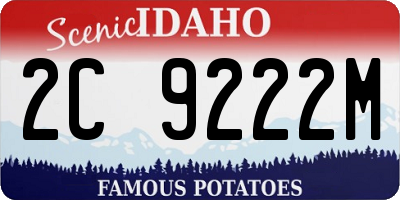 ID license plate 2C9222M