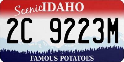ID license plate 2C9223M