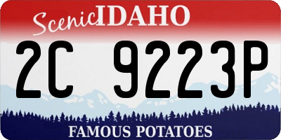 ID license plate 2C9223P