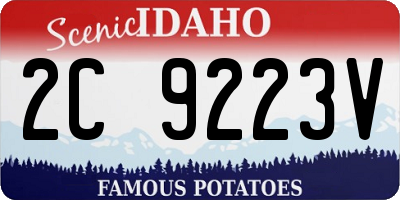 ID license plate 2C9223V