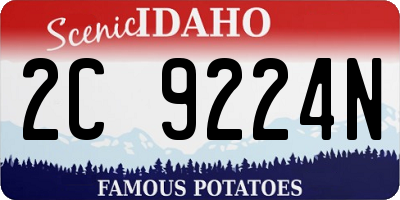 ID license plate 2C9224N