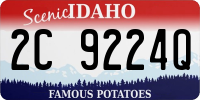 ID license plate 2C9224Q