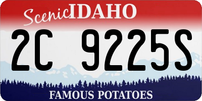 ID license plate 2C9225S