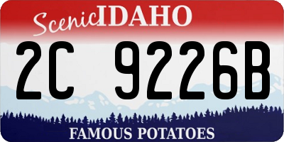 ID license plate 2C9226B