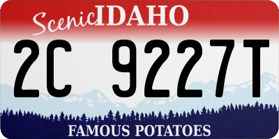ID license plate 2C9227T