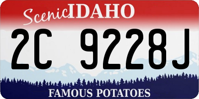 ID license plate 2C9228J