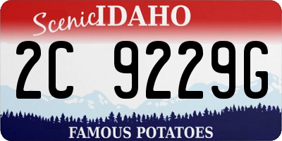 ID license plate 2C9229G