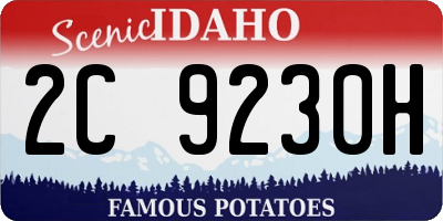 ID license plate 2C9230H