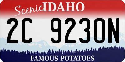 ID license plate 2C9230N
