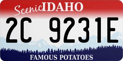 ID license plate 2C9231E