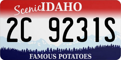 ID license plate 2C9231S