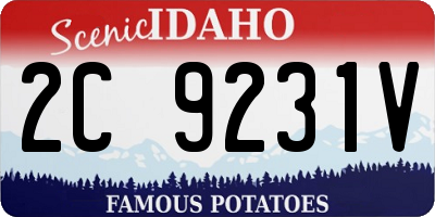 ID license plate 2C9231V