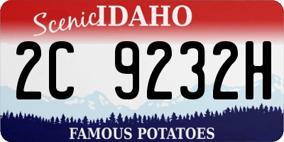 ID license plate 2C9232H