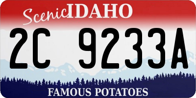 ID license plate 2C9233A