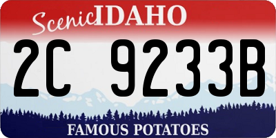 ID license plate 2C9233B