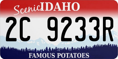 ID license plate 2C9233R