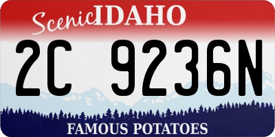 ID license plate 2C9236N