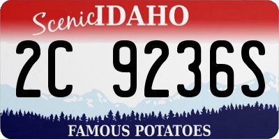 ID license plate 2C9236S