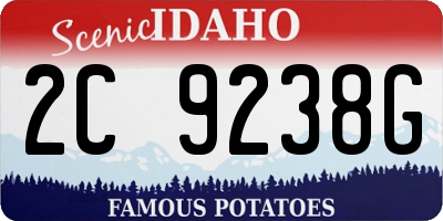 ID license plate 2C9238G