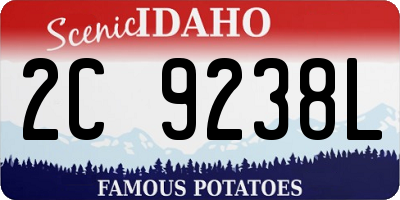 ID license plate 2C9238L